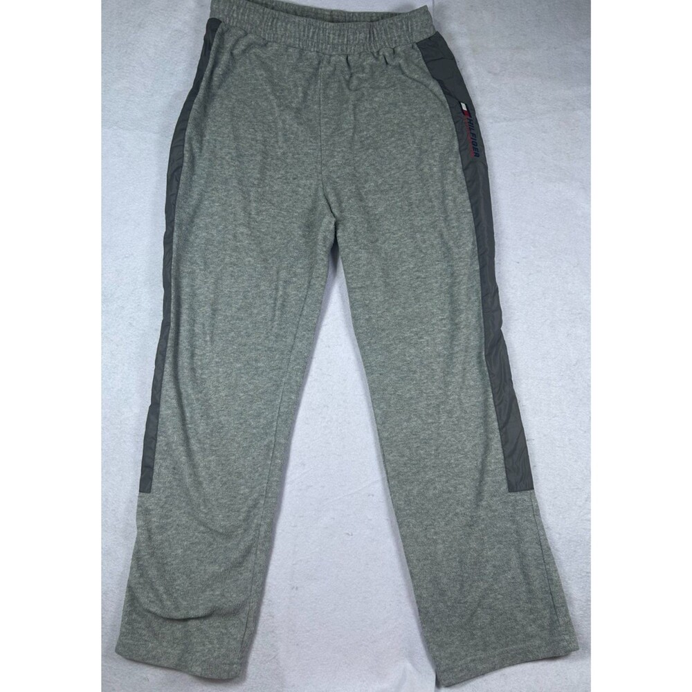 Vintage Tommy Hilfiger Y2K Wide Leg Sweatpants Medium Baggy 90s Zipper Pockets